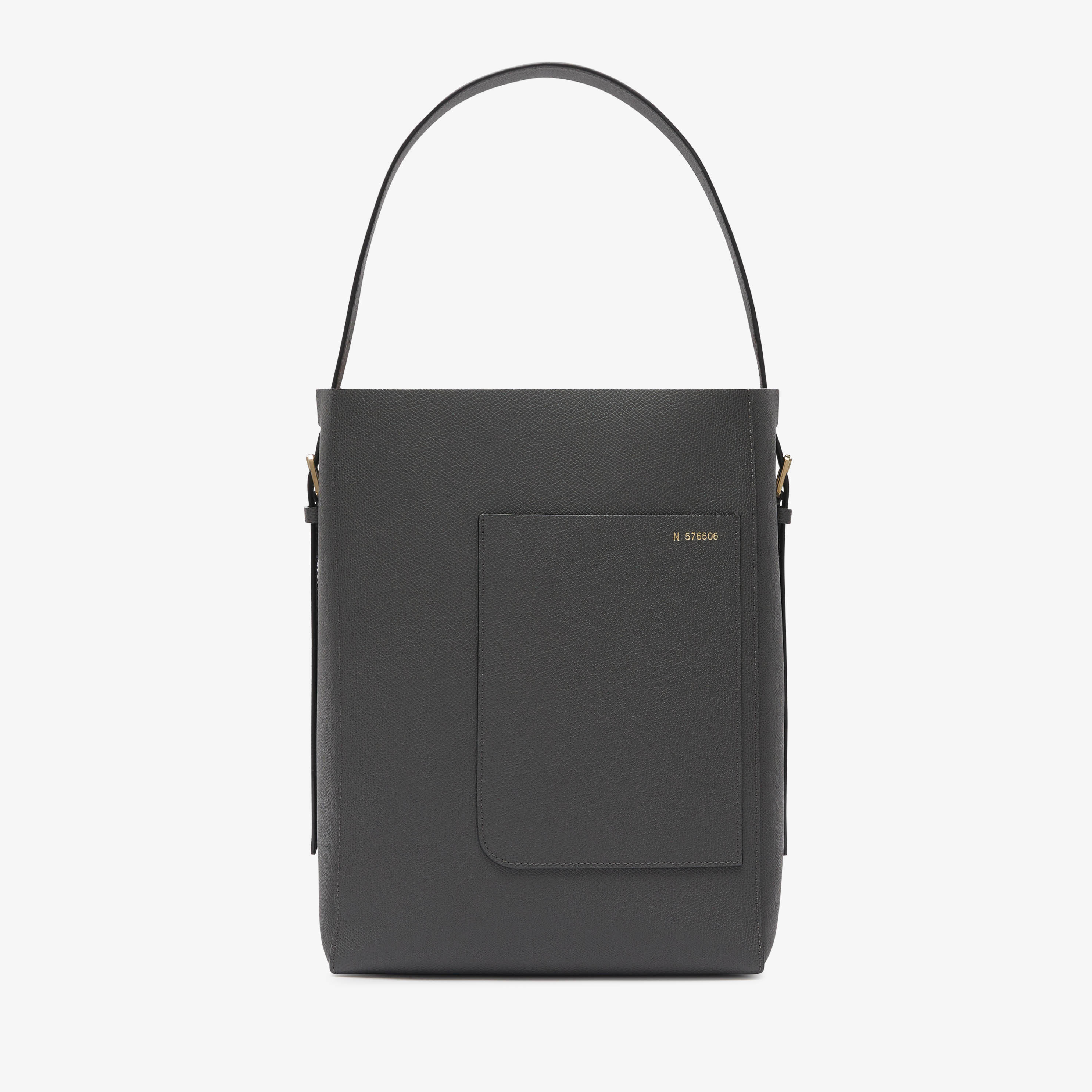Women's Gray structured Leather Bucket Bag | Valextra Soft Women's Gray structured Leather Bucket Bag | Valextra Soft