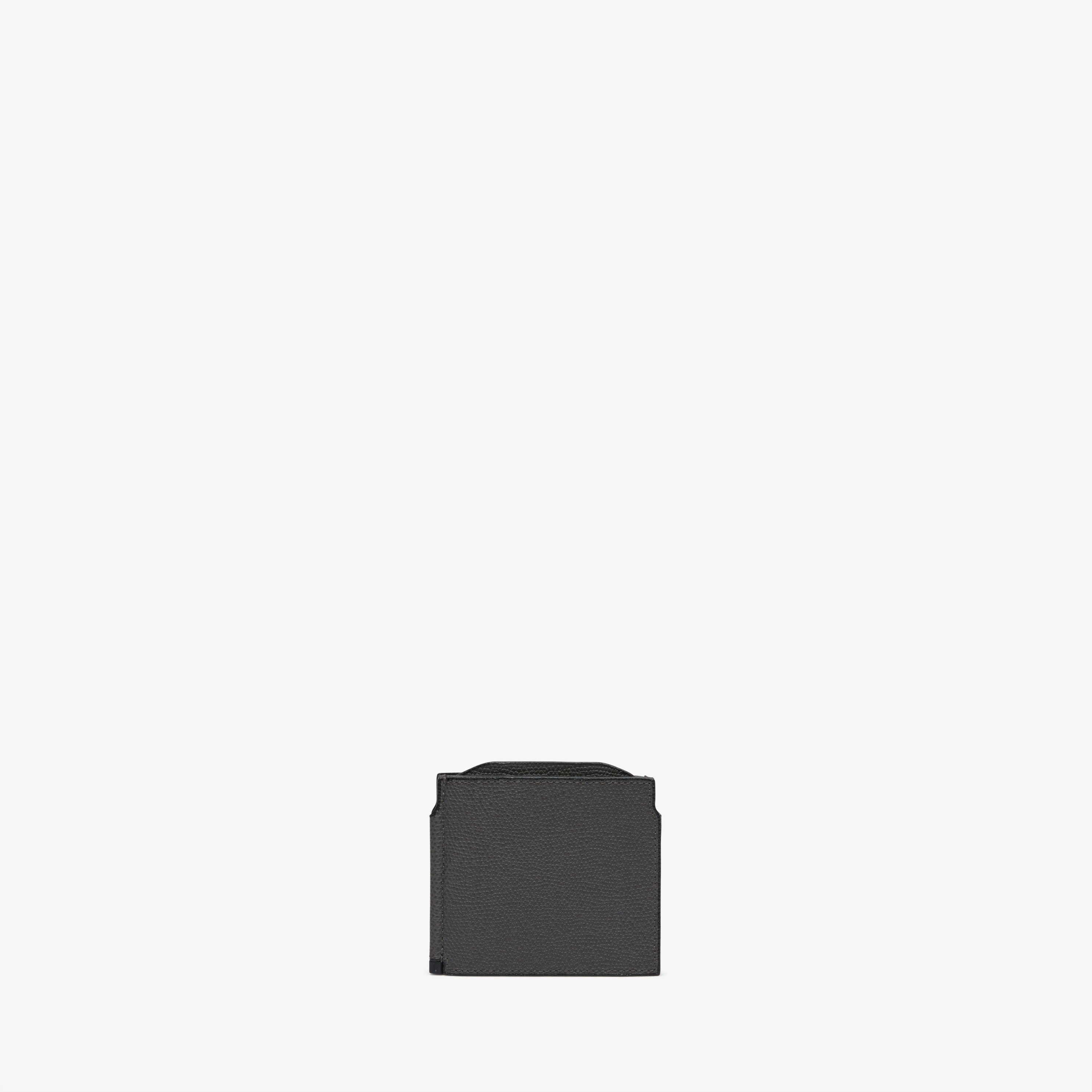 Gray Leather Trifold money clip Wallet | Valextra