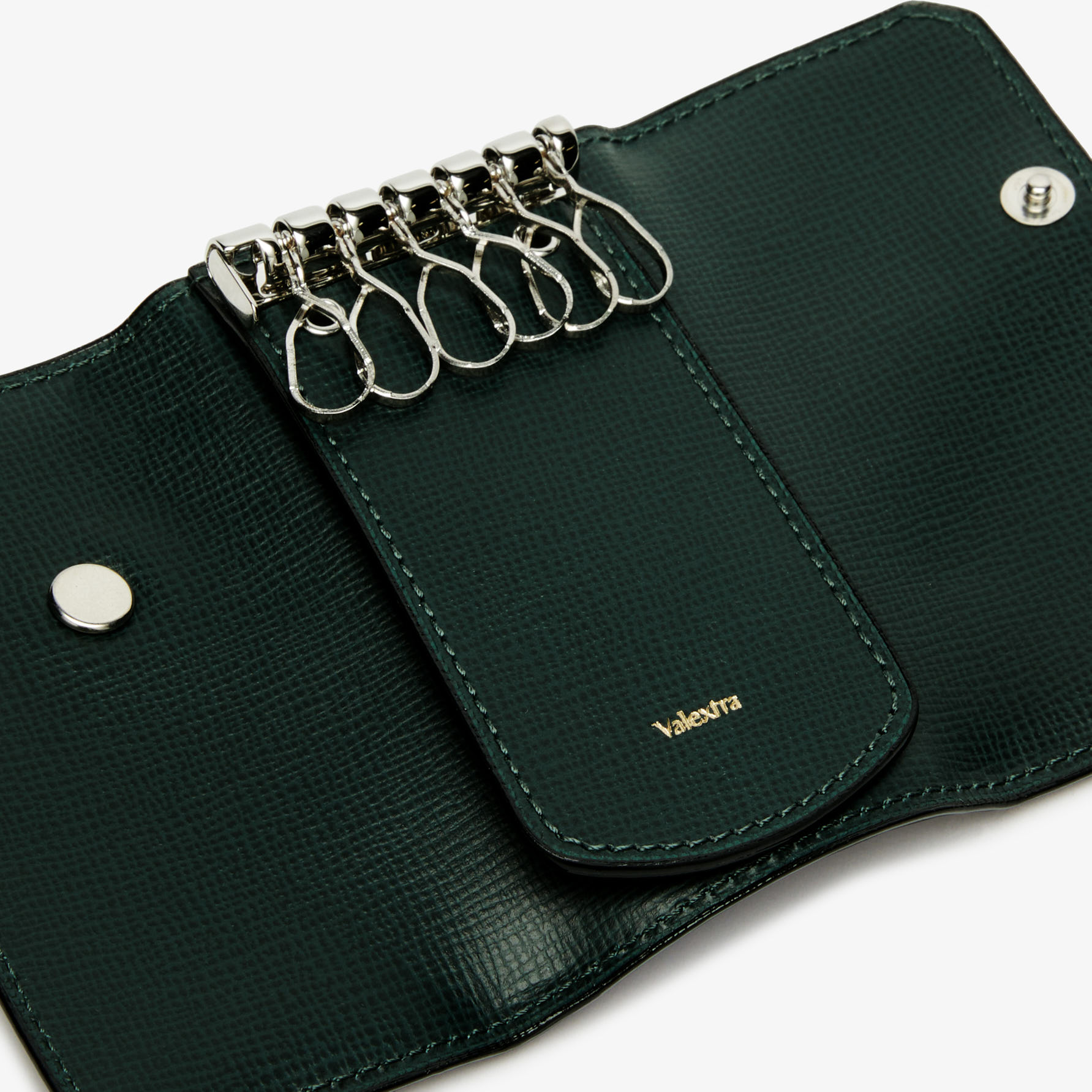 WANTKEY x LAVALAVA レザー HEXA Green Leather compact key holder 6 hooks | Valextra Tric Trac